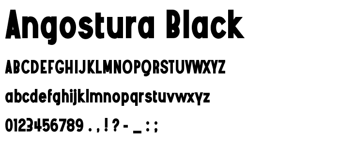 Angostura Black font